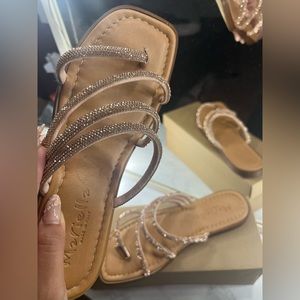 Rose Gold sparkle sandles